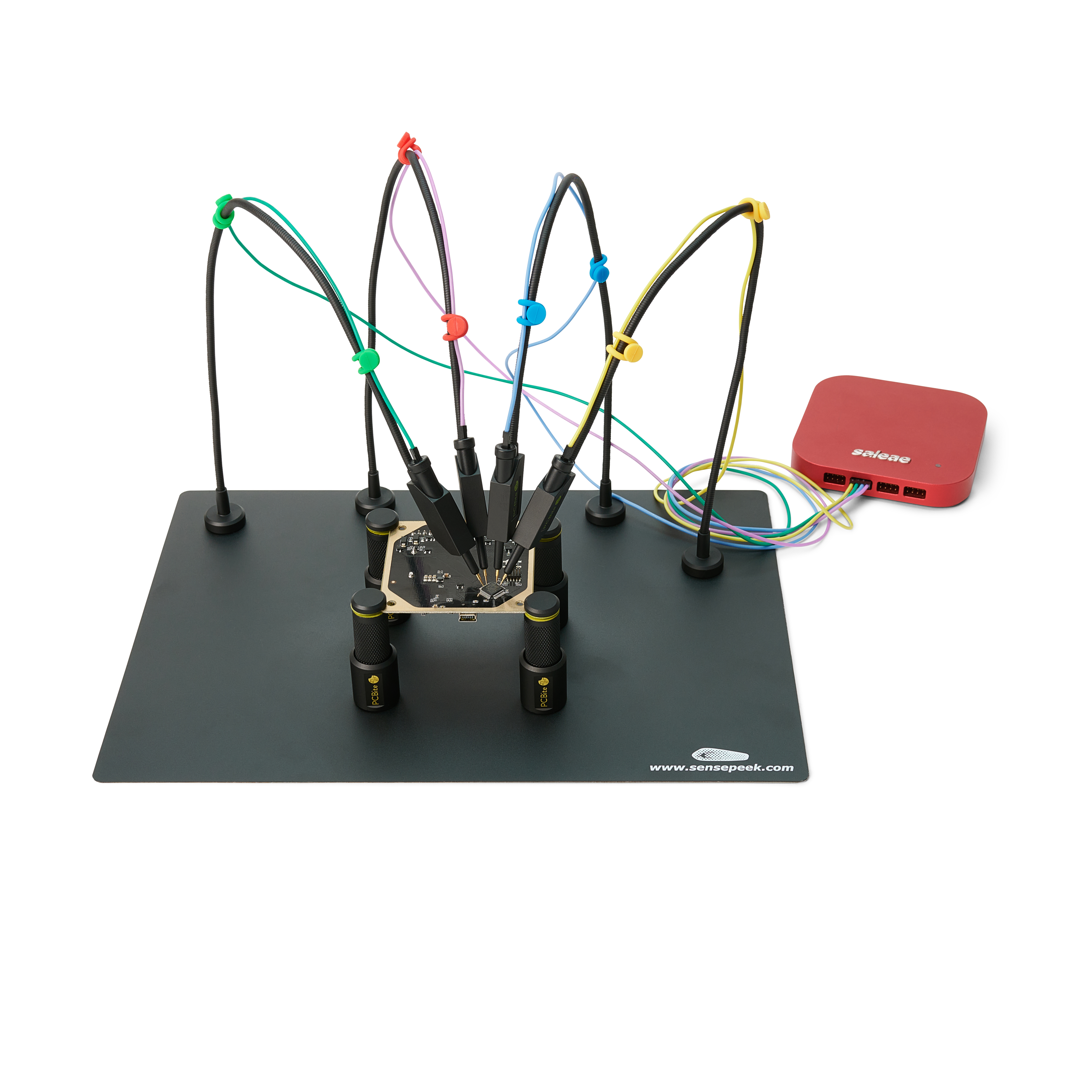 PCBite 套件,包含 4 个 SQ10 探针和测试线
